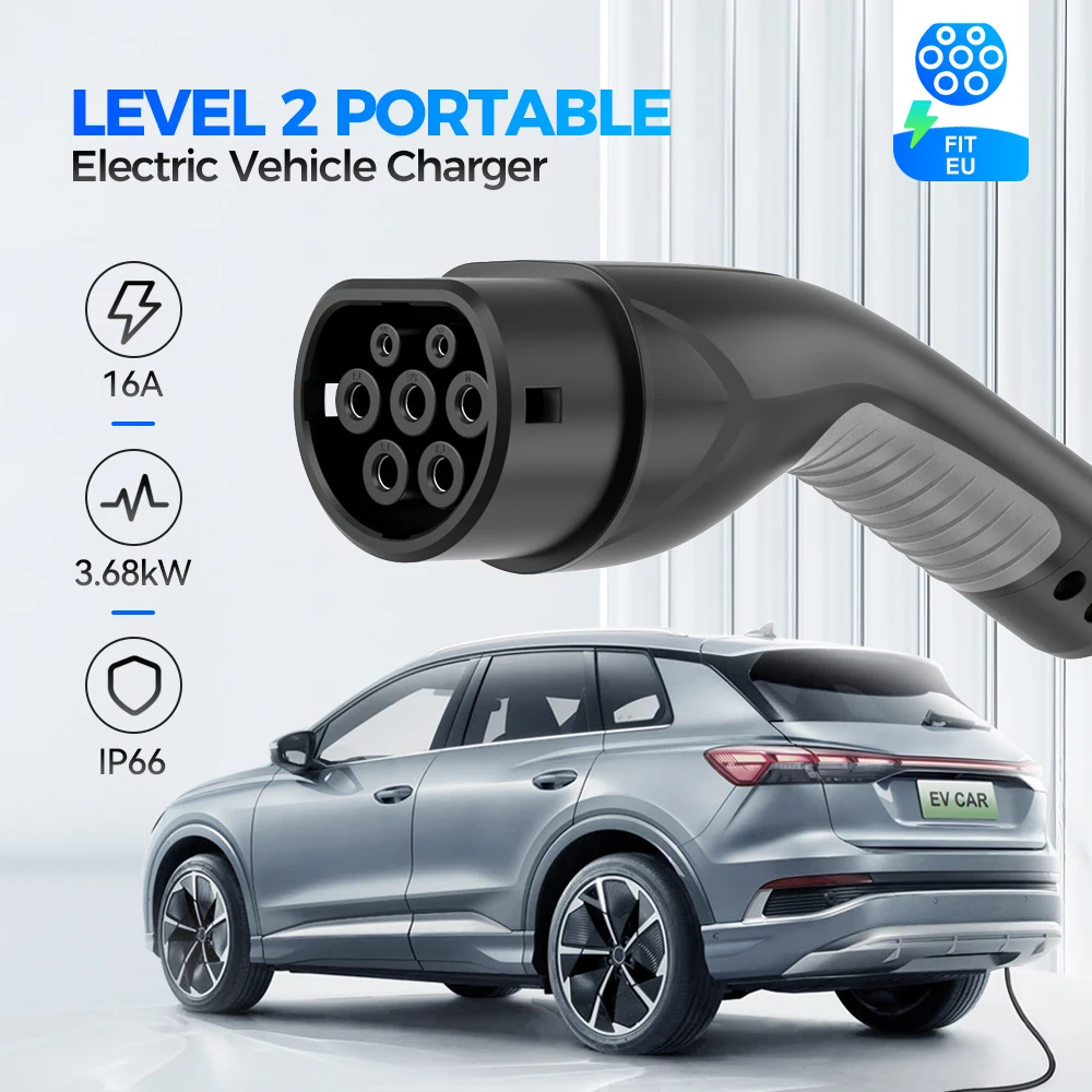 EVDANCE Type 2 16A Electric Vehicle Car Home Charging Station Commercial AC Portable EV Charger for Cars