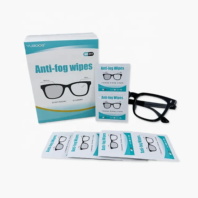 Hot Selling Products Without Leaving Water Marks Pre Humidified Lens Anti Fog Cleaning Wipes