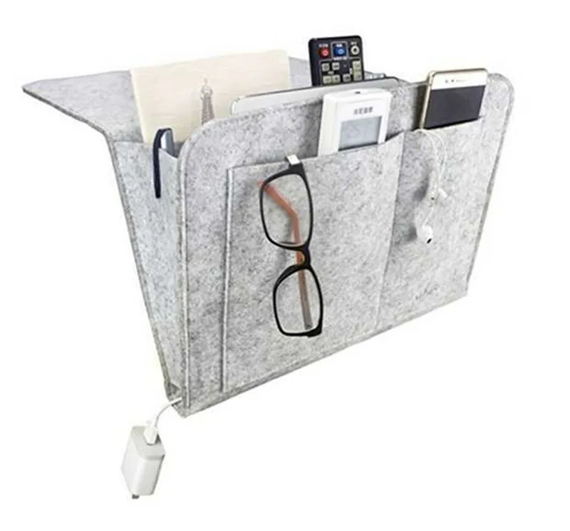 Organizer Da Divano In Feltro - Tasca Appendibile Per Telecomando, Telefono, Libri E Riviste