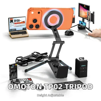 OMOTON TP02 Aluminum Magnetic Phone Tripod 360 Rotation for 4-in-1 Adjustable Stand for 17/16/15/14 Pro MAX Air Gym detail image