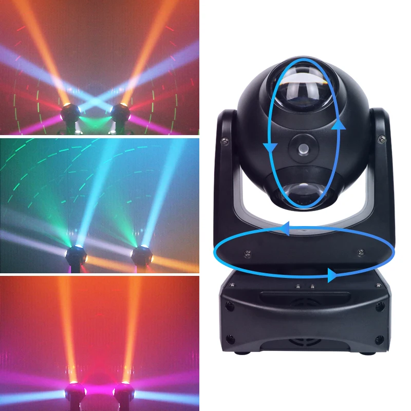 LED Moving Head Light RGBW Beam Lights DMX for Live Show DJ Disco Events Party Stage Lighting KTV Wedding Christmas Halloween