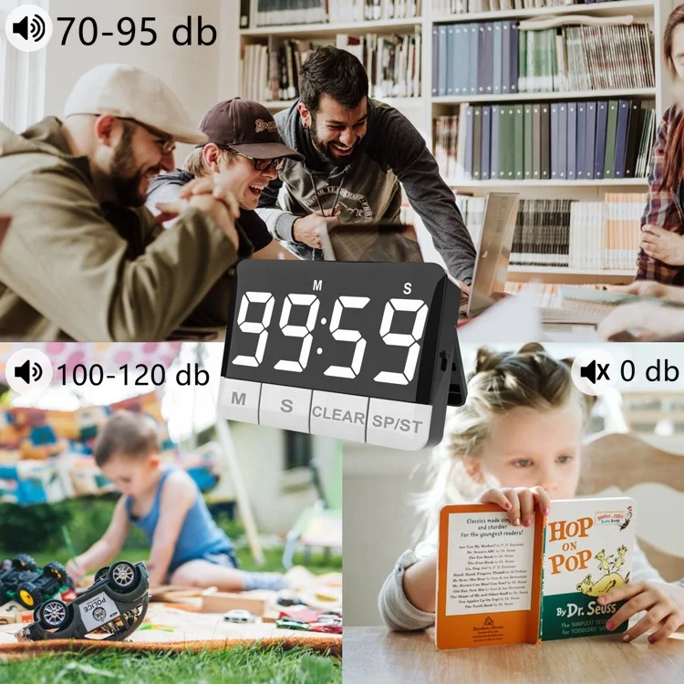 Портативный простой таймер обратного отсчета/Максимальная громкость 80-90DB минимальный объем 60-78db цифровой переключатель таймера печи 10