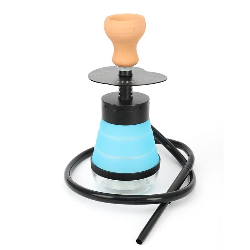 New Arrival Small Size LED Portable Hookah Shisha Sets Foldable Sheesha with Heavy Travel Case