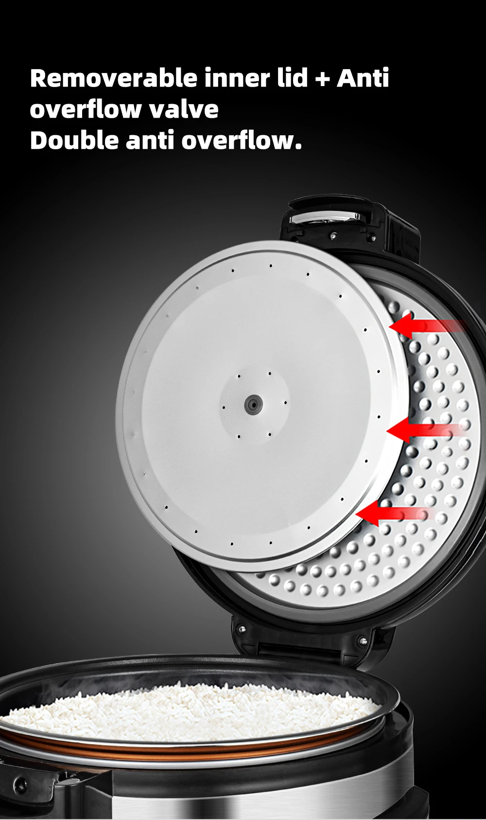 Multi Function Rice Cooker 10 Liter Electric Rice Cooker For Commercial