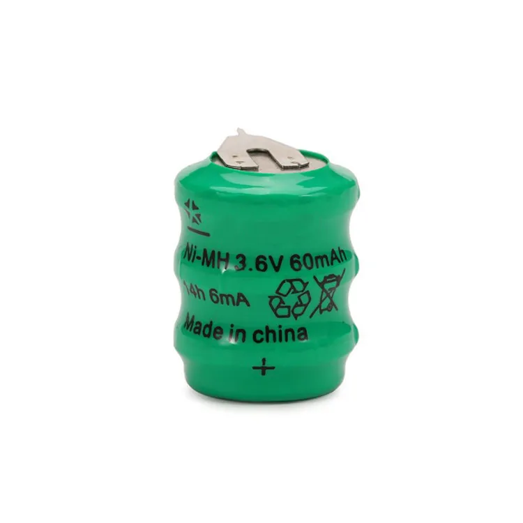 2-Pack 3.6V 160mAh Ni-MH Rechargeable Button Cell Batteries For PLC Data Backup