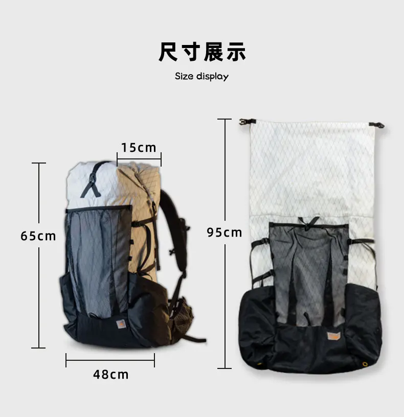 3F GEAR YUE 45 10L Outdoor Ultralight Backpack Women Men Bag Adjust System X PAC Breathable Rucksack Camping Sport Bag Alibaba