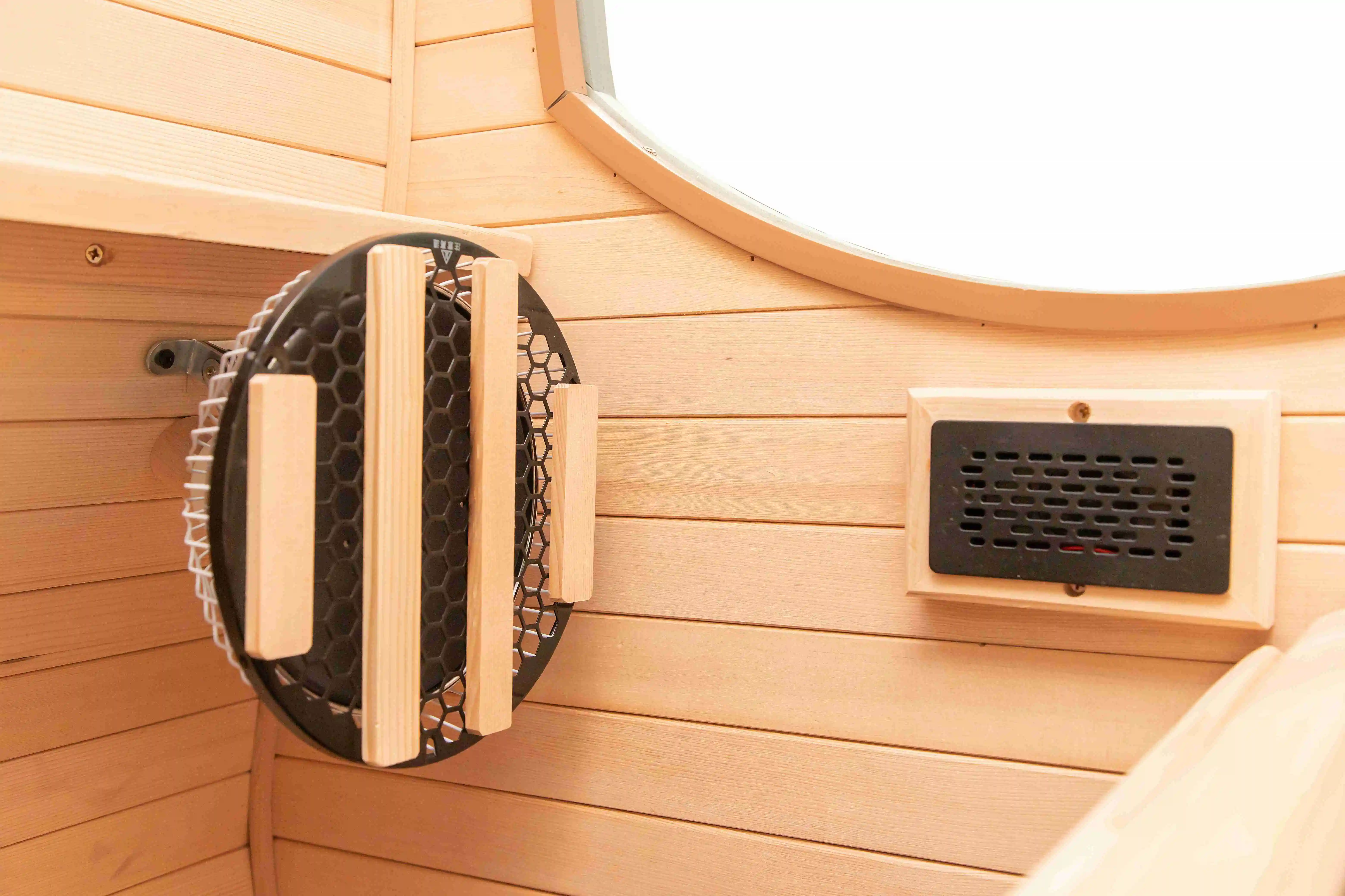 2024 Sauna Factory New Design Electric Modern Solid Hemlock Wood Oxygen Chamber Far Infrared Sauna 5' Intelligent Control Panel