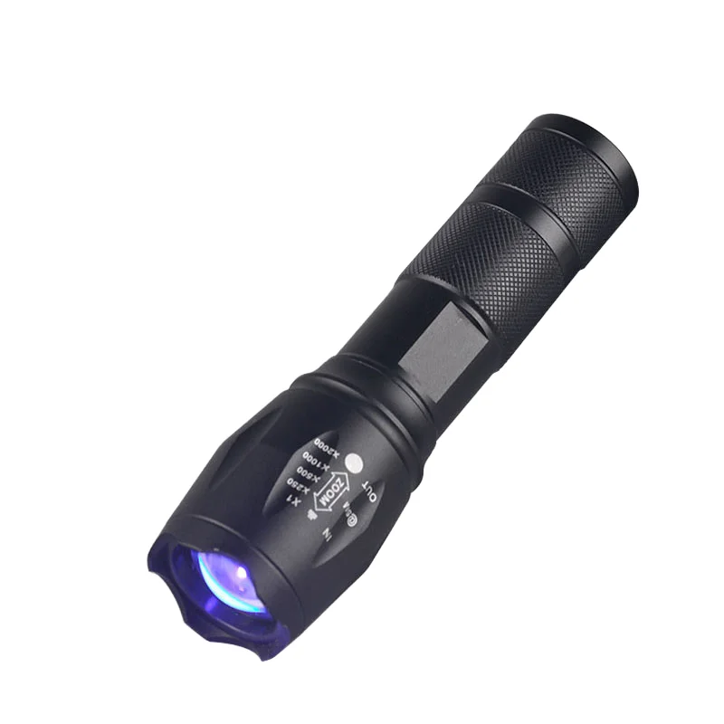 Lot De 2 Lampes Torches UV 365nm Rechargeables - Aluminium Portable (lumière Noire)