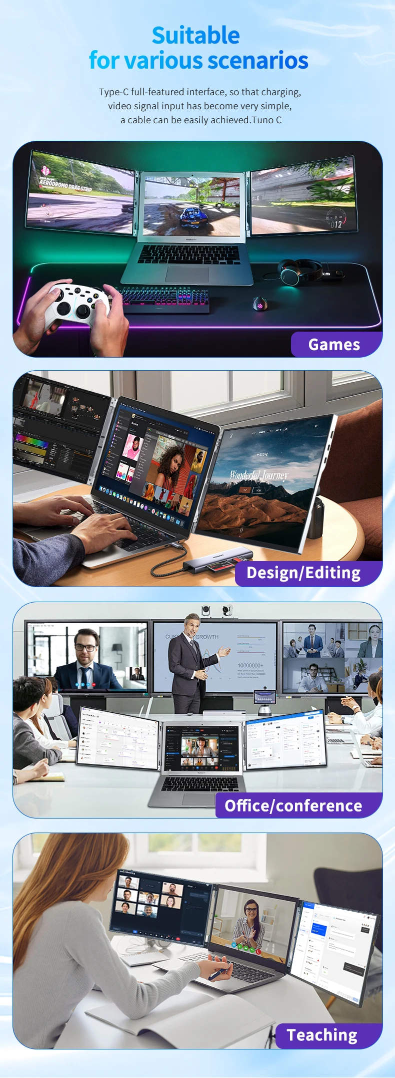 Escreen Tools Dual Portable Monitor - Escreen Smart Digital Screen
