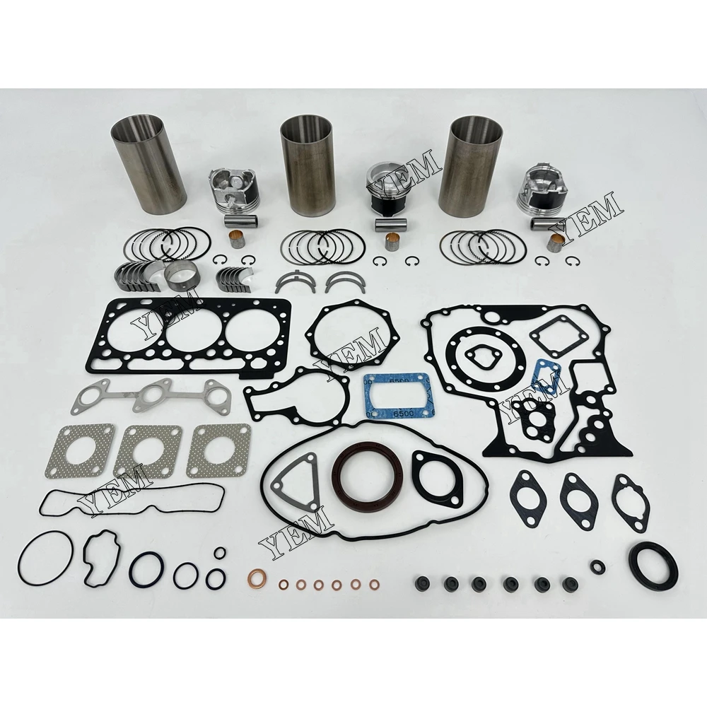 For Kubota WG972 Engine Overhaul Kit With Piston Ring Liner Engine Bearing Head Gasket Set EG561-21110 Engine Rebuild Kit
