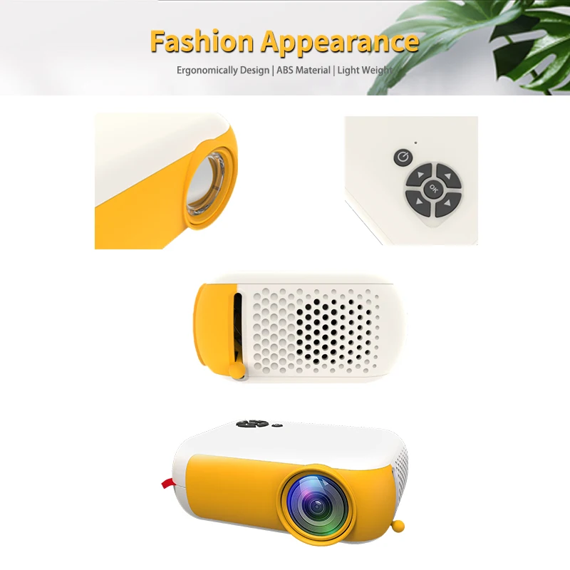 Transjee  Projector A10  Gift Mini Projector Portable Small Beamer Pocket Kids Projector for Home Video