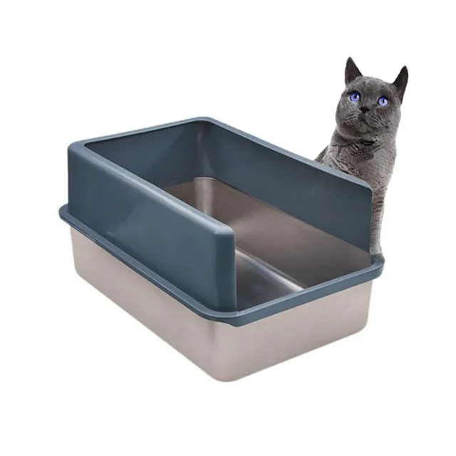 Stainless Steel Cat Xl Litter Box Never Absorbs Odor,Stains,Or Rusts No Residue Build Up