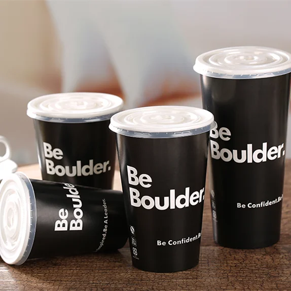 Disposable Customized Double Coated Cold Drink Pepsi Cola Paper Cup With Lids