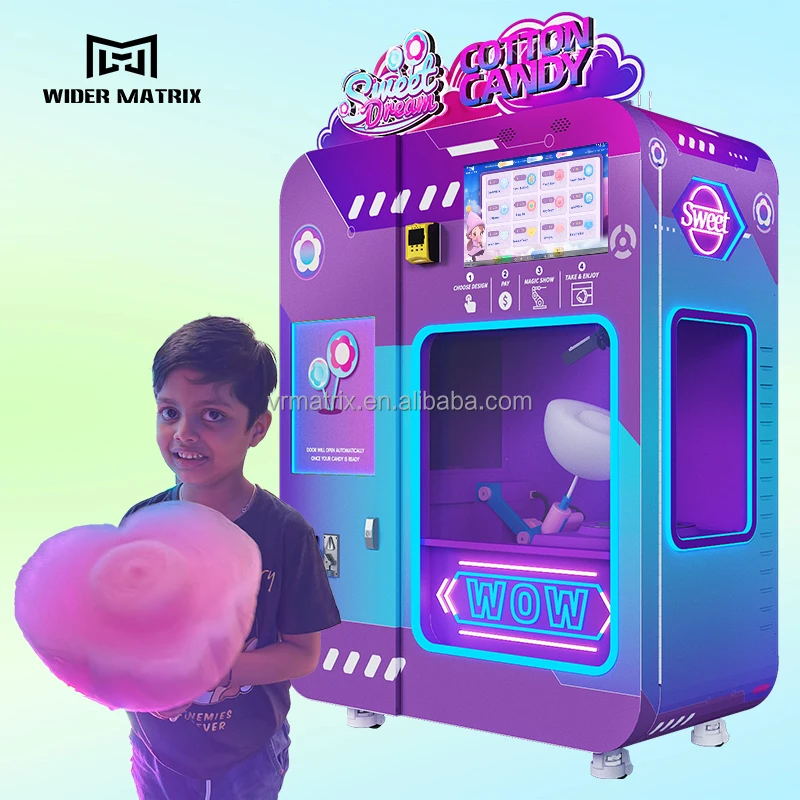 Wider Matrix Cotton Candy Vending Machine - Automatic & Sweet