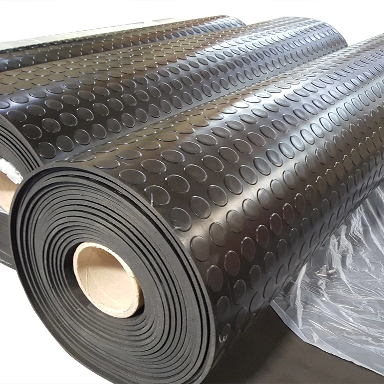 Coin Pattern Stud Rubber Flooring for vans Truck Box Horse Trailer Ramp Floor Mat