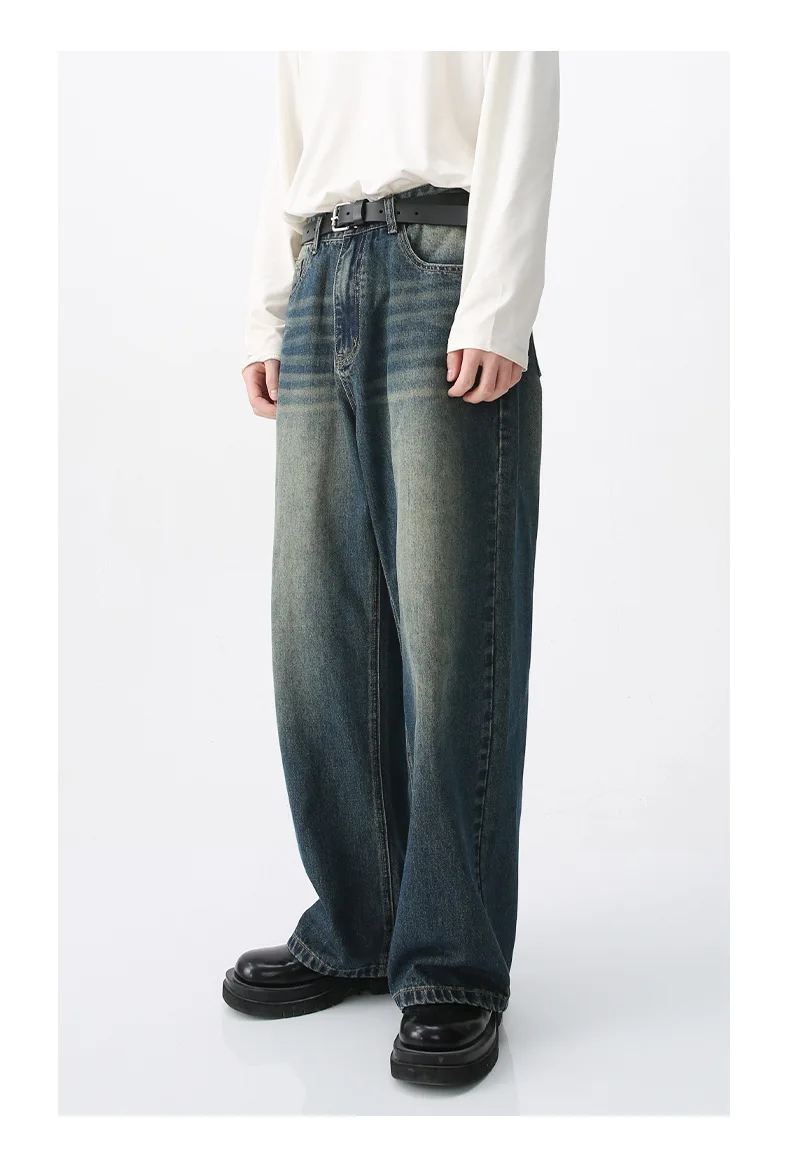Denim Hose Stilvolle Lose herren Gerade Herren Baggy Fit Jeans_voghion.com