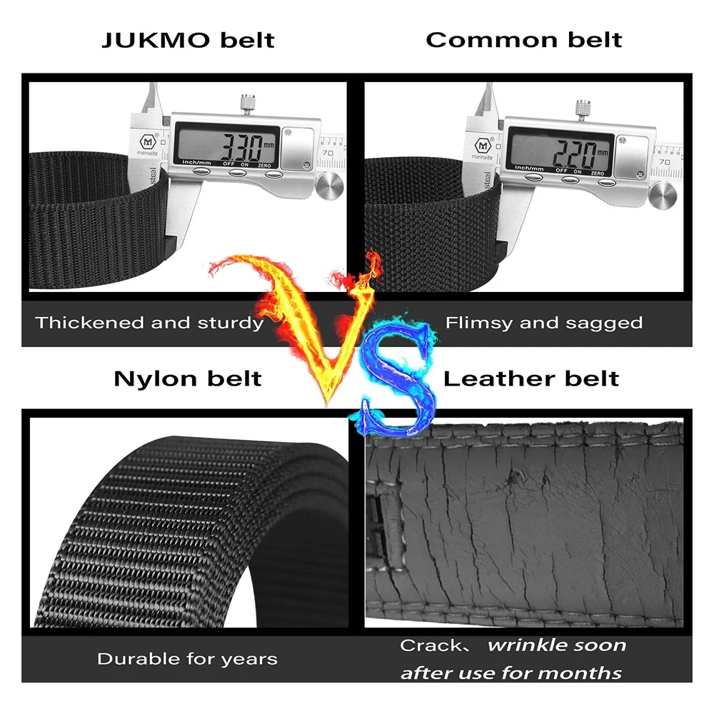 Wear-resistant Adjustable Training Ratchet Belt Durable Men Nylon Web Tactical Belt with Automatic Slide Buckle