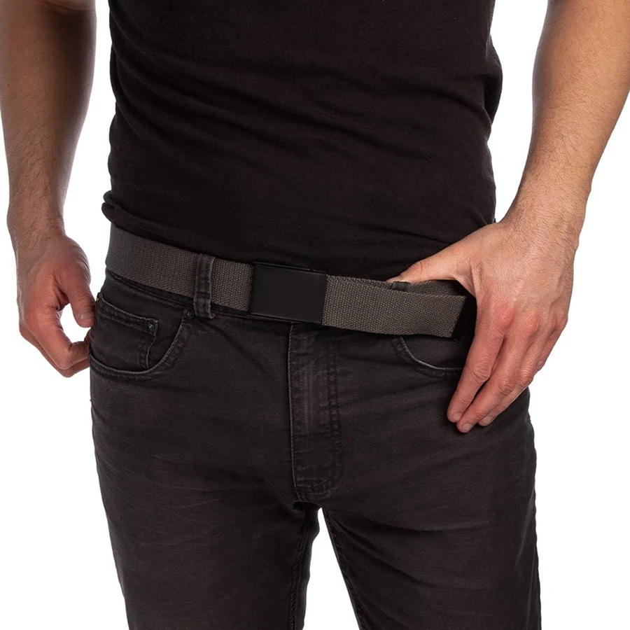 Wear-resistant Casual Sports Training Durable Canvas Web Belt Men Wear-resistant Tactical Flip Top Buckle Belt