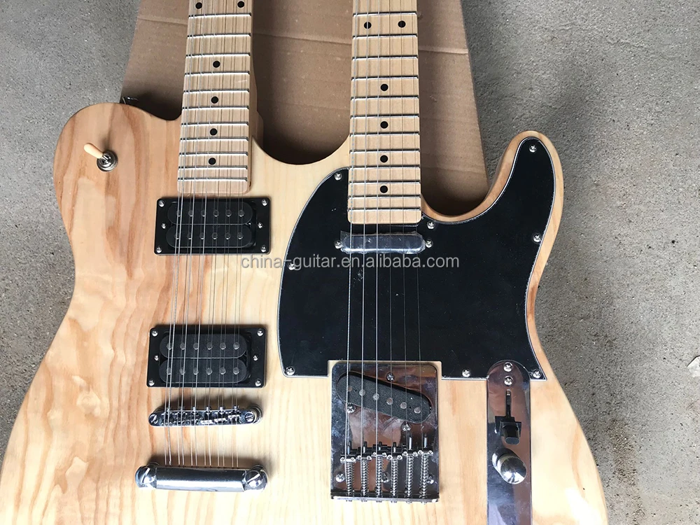 Huiyuan Factory Double Neck Basswood Guitar Electric Guitars In