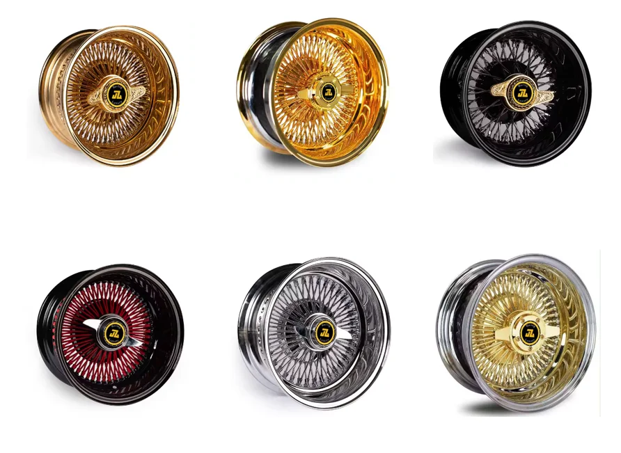 Custom Wire Wheels - 100 Spoke Chrome Rims for Vintage Cars