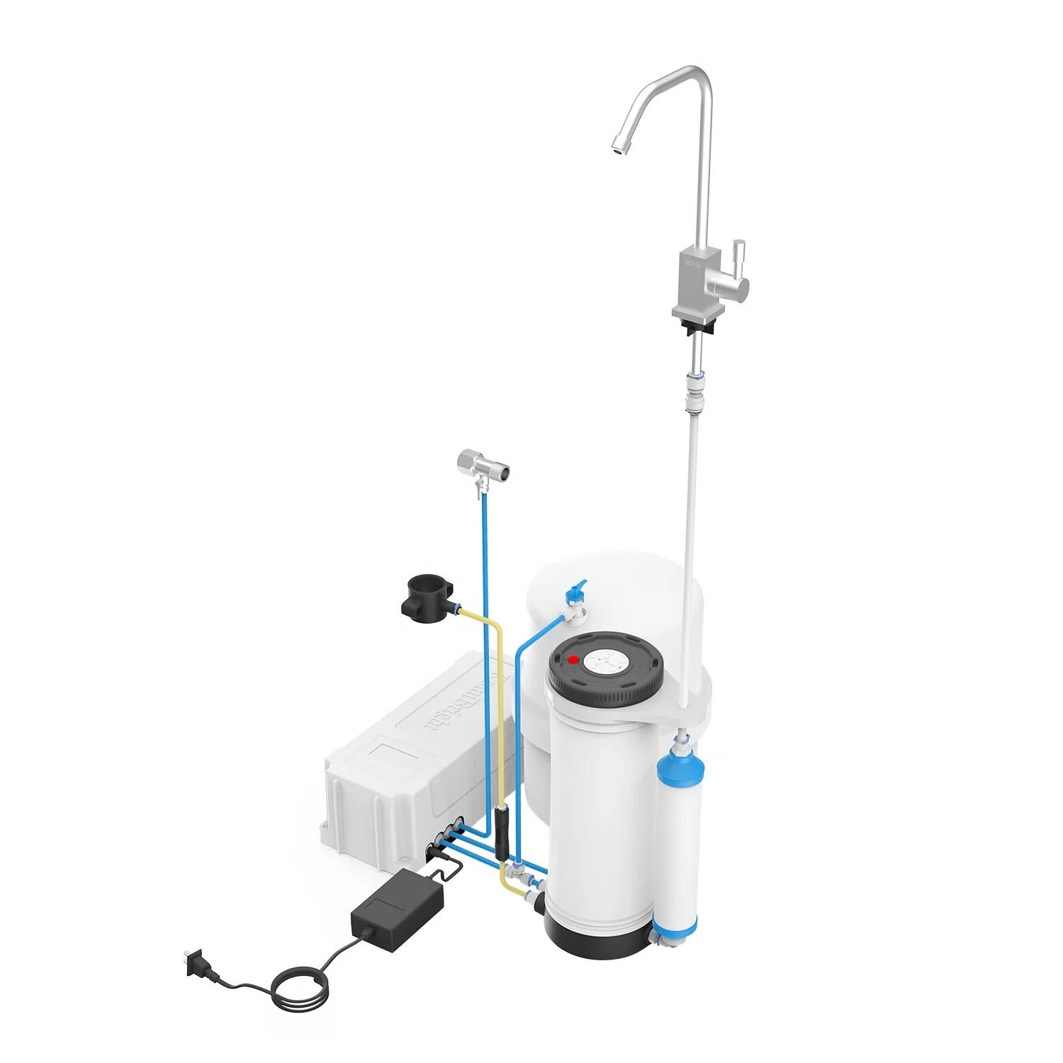 Manual Home Water Purifier Machine with Ro System Filter Self-Cleaning Function for Drinking Water