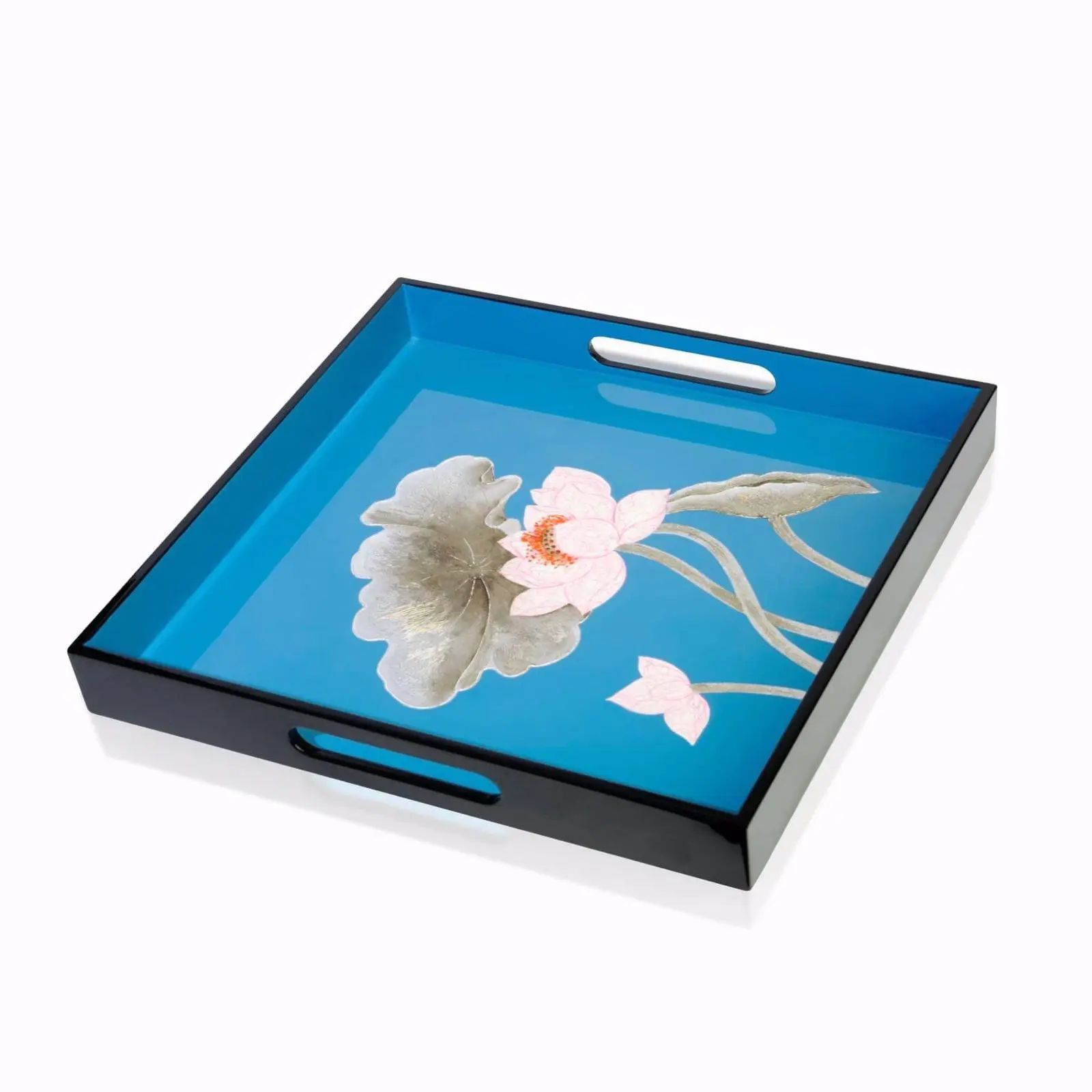 Lacquerware Serving Tray Colorful Pattern Vietnam Lacquer Tray High Quality Low MOQ Cheap Price Wholesale Vietnam