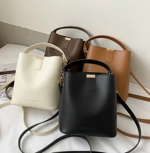 Custom Fashion Designer Ladies PU Leather Bucket Hand Bags Cheap Shoulder Crossbody Handbags for Women