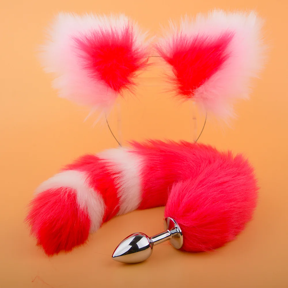 Wholesale Exotic Flirt Cosplay Sex Toys Fox Tail Anal Plug with  Cat-Ear,Metal Expand Butt Plugs for Women Massager SM Sexy Game From  m.