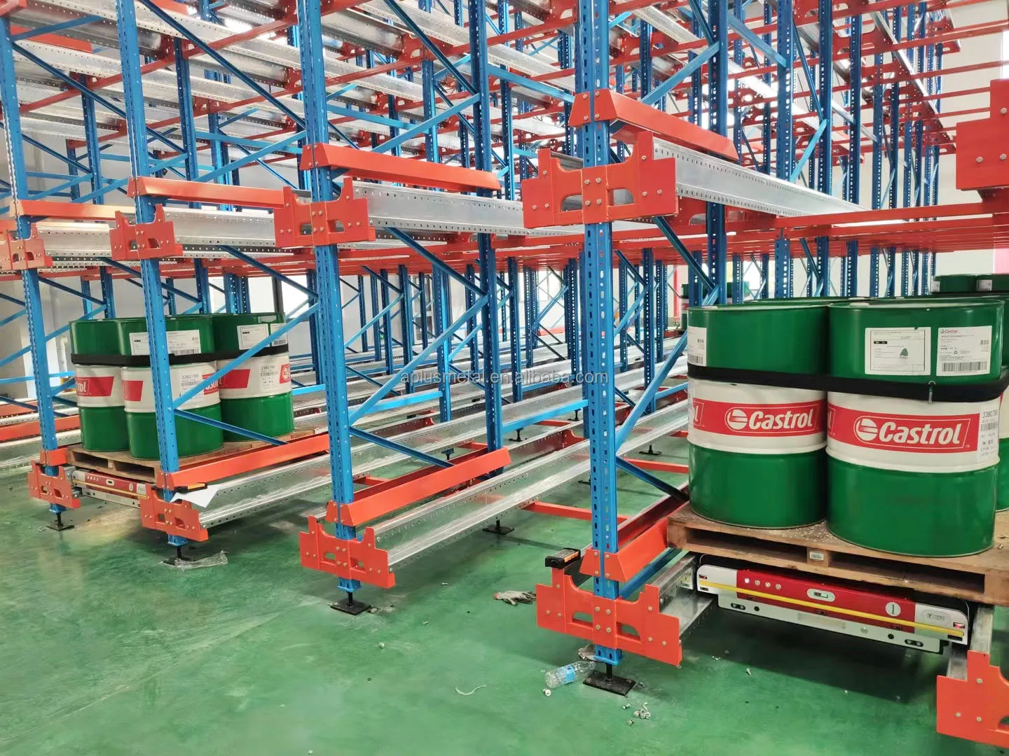 Warehouse Storage Radio Shuttle Racking System Heavy Load Metal Pallet ...