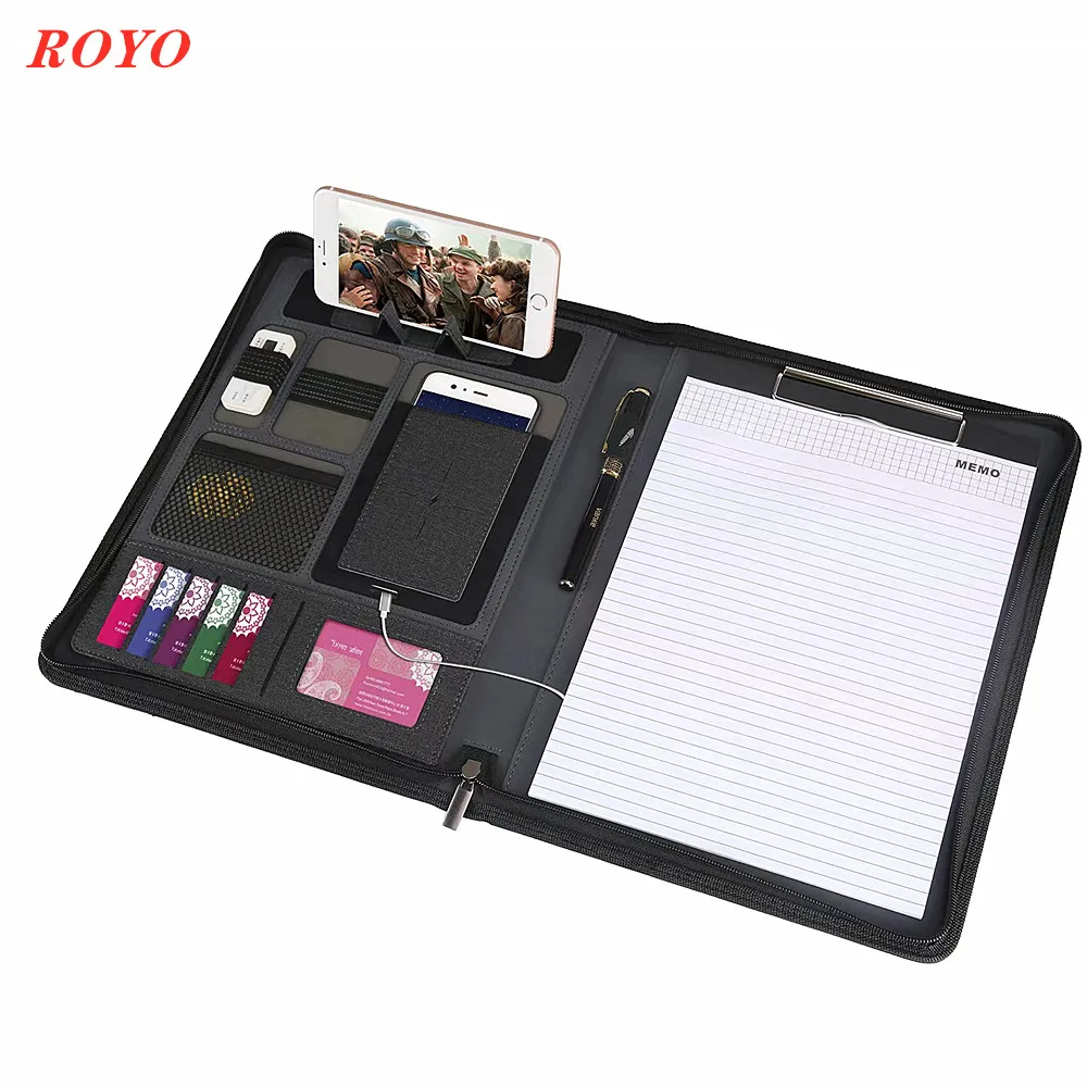 Factory OEM Diary Notebook with Power Bank and Usb Flash Drive Multifunctional Notebook Diary with Phone Charger