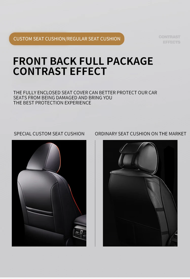 Custom Full Set Four Seasons Universal Pvc Leather 5d Car Seat Cover