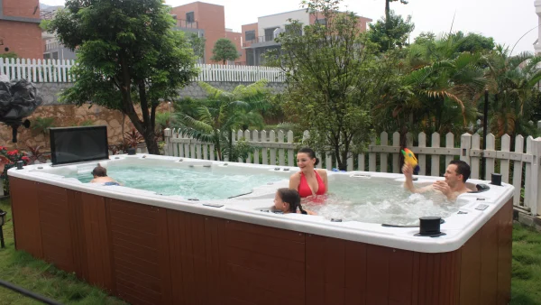 Wholesale Freestand Big Luxury Bath Massage Smart Outdoor Swimming Endless Pool Hot Tub Combo Hydropool Aqua Sport Swim Spa