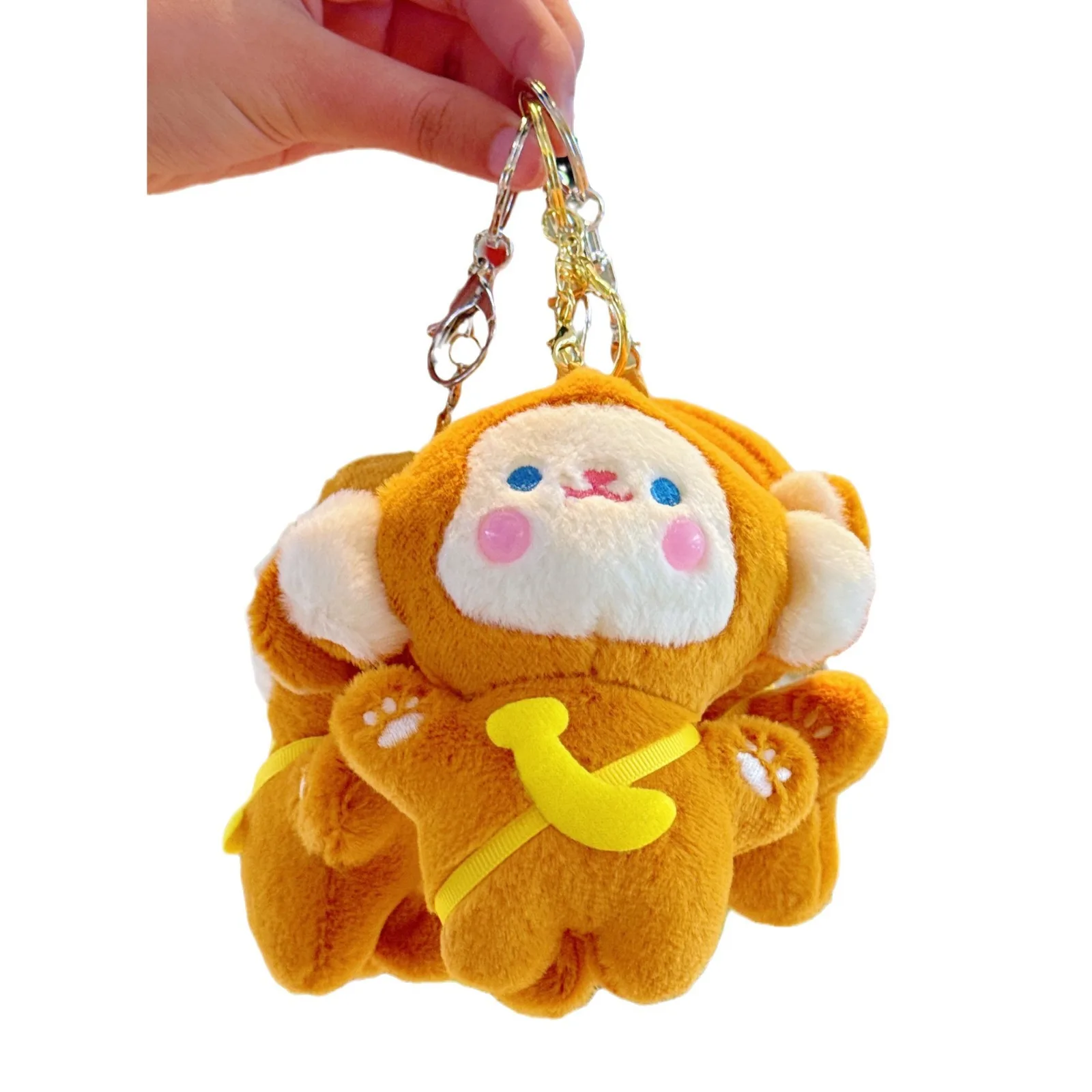 VICKYPOP Cute Animal Keychain Backpack Pendant - Soft Material, Lobster Clasp, Fun Gift For Kids & Friends