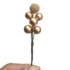 Cuerda de fruta con cuentas de vidrio dorado