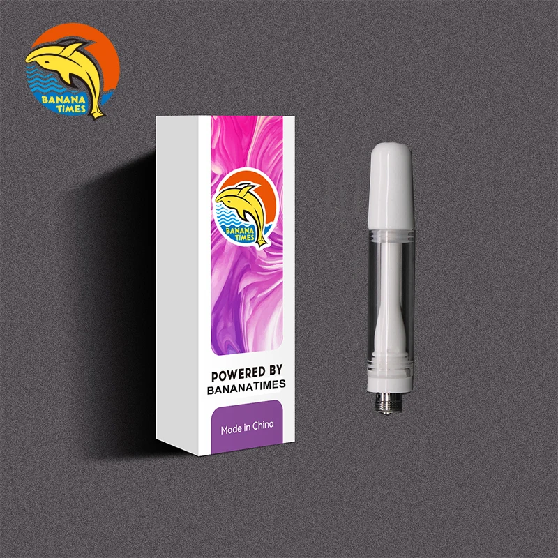 DDP shipping to USA childproof empty 1ml cartridges 510 BANANA lead free 0.5ml ceramic carts