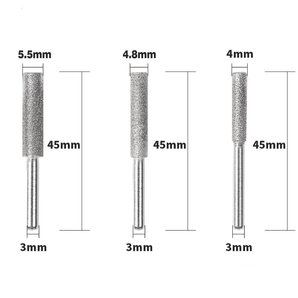 VGOL 12Pcs 4.8Mm Diamant Kettingzaag Slijper Burr Slijpen