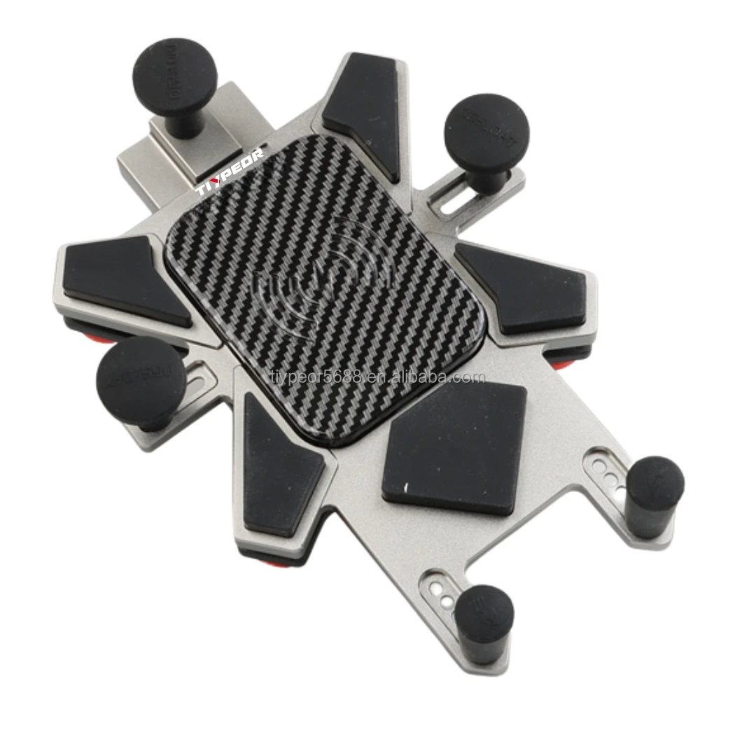 product tiypeor cnc aluminum universal motorcycle phone mount with qi 15w wireless chargervibration dampener motorcycle phone holder-8
