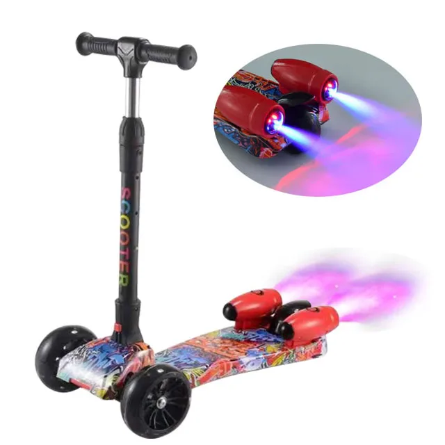 Kinder Scooter 3-Rad Faltbar - Mit LED Lichtern Für 2-8 Jahre