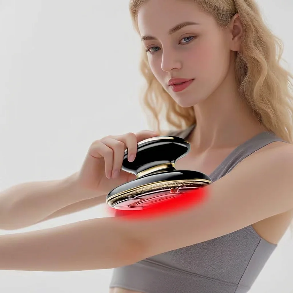 Home Use Hand Held Face Neck Massager Vibration Red Light Therapy Anti Wrinkle Lifting Skin Tightening Beauty Care Equipment