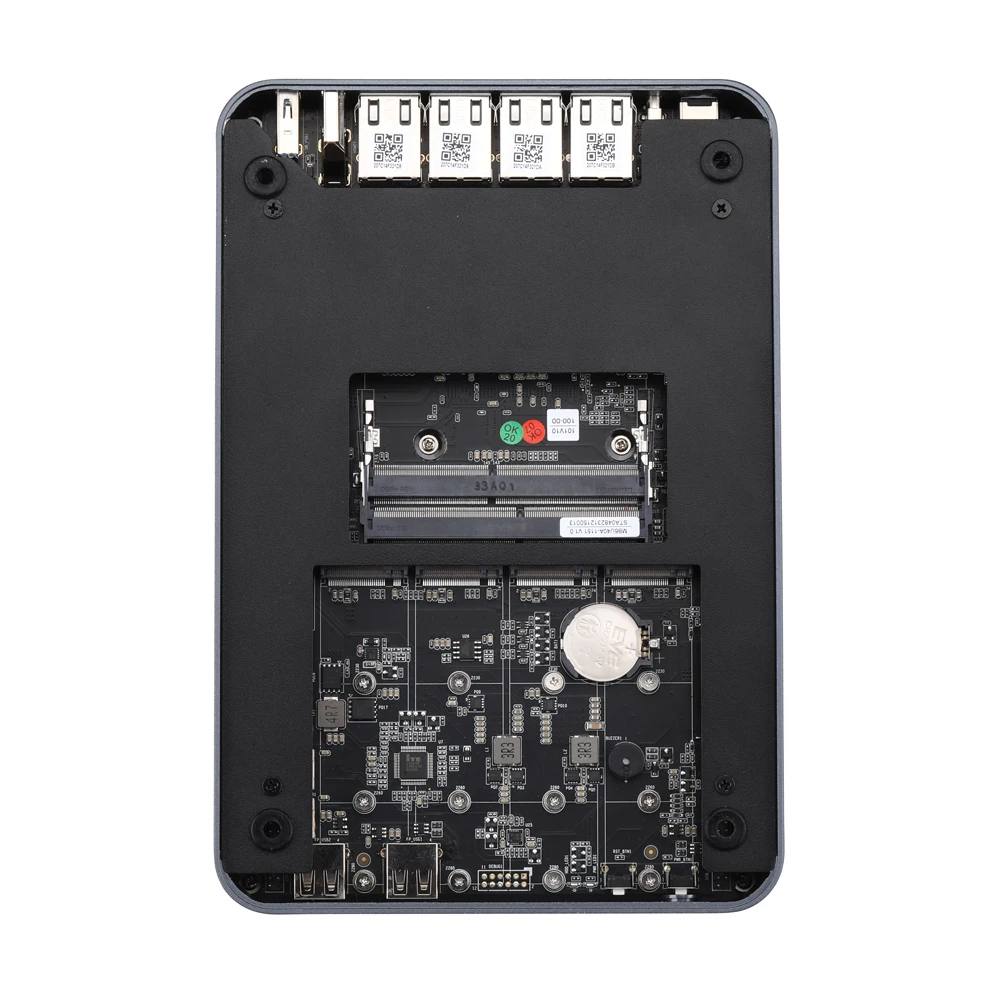 Qotom NAS Storage 4 X Intel 2.5 Gigabit LAN Mini PC FirewallServer 4 X M.2 SSD NAS Storage Server