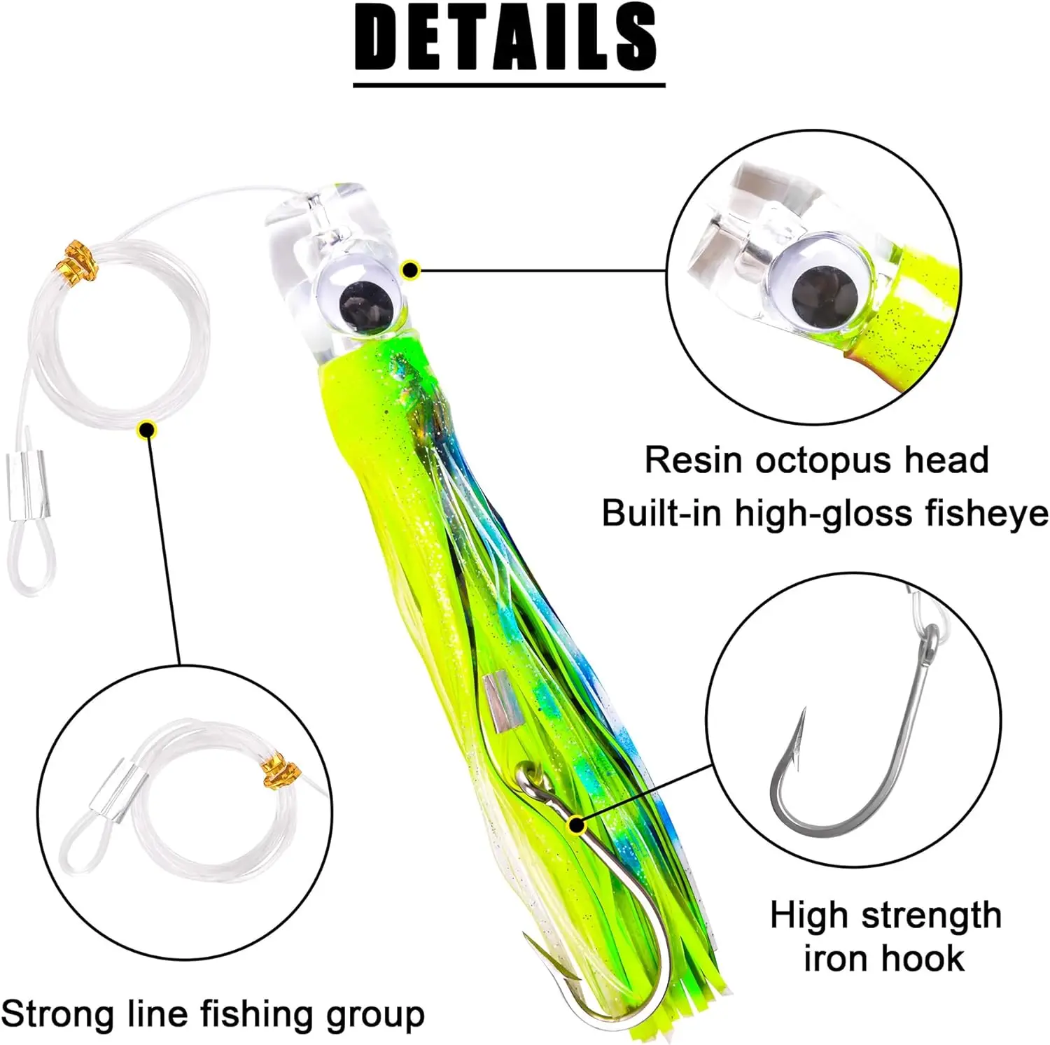 Leurre De Pêche Au Thon Géant 33cm - 160g - Imitation Calmar Pour Traîne