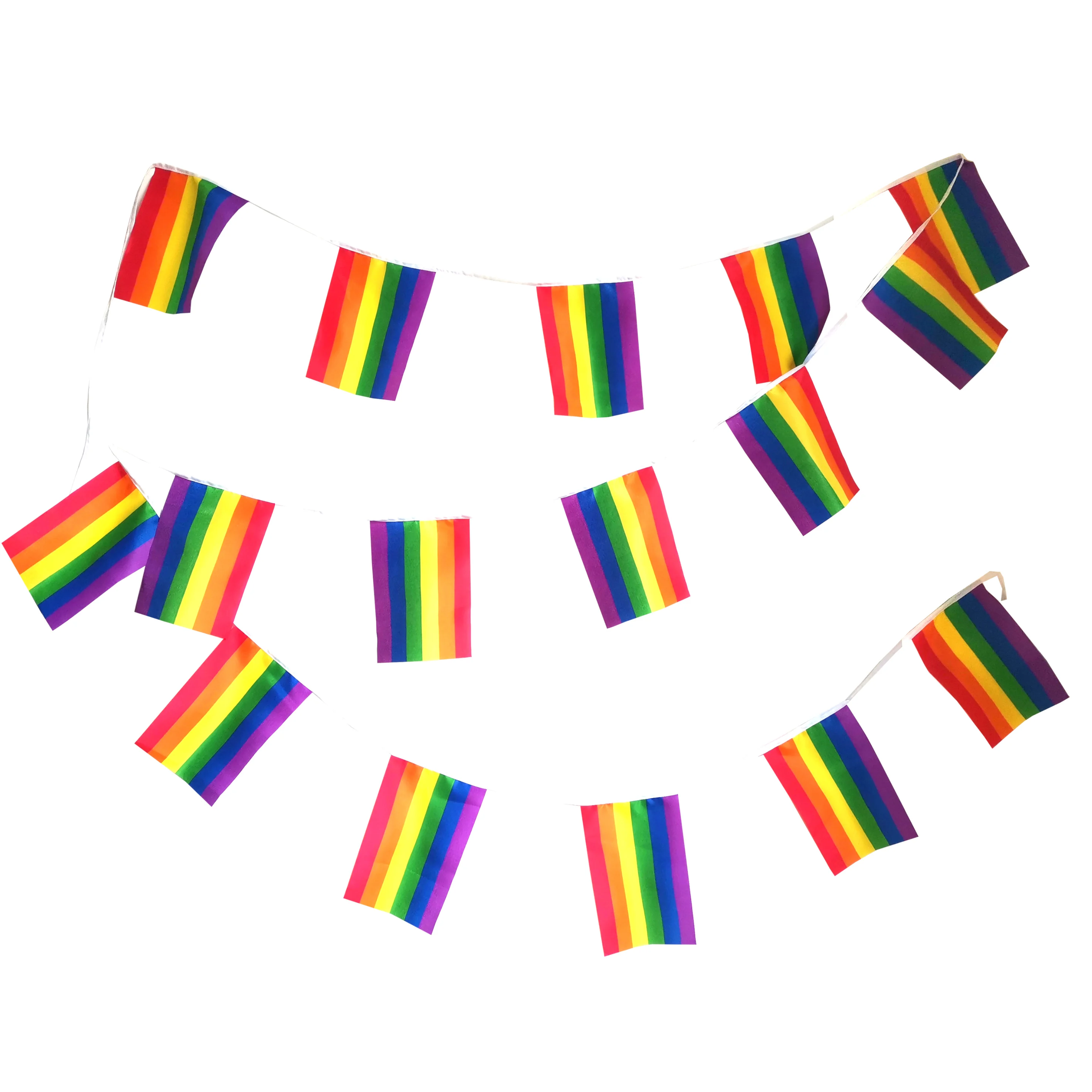 5 Meters 5.5''x8'' Lgbt Gay Pride Banner,Rainbow String Bunting Flags ...