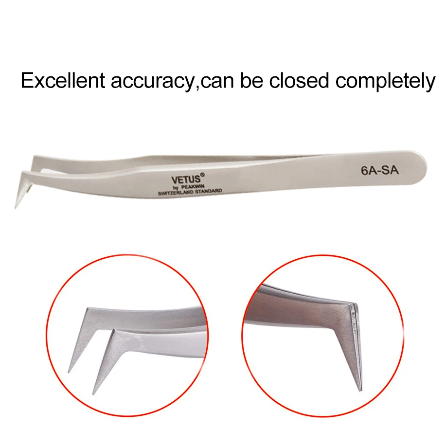 Yelix Vetus Stainless Steel Tweezer for Eyelash Extensions Application