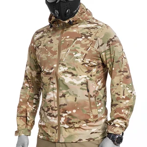 Skin Clothing Anti-Splashing Mountaineering Gear with Waterproof Polyester Cool Feeling Ice Silk Thin Layer Clothing