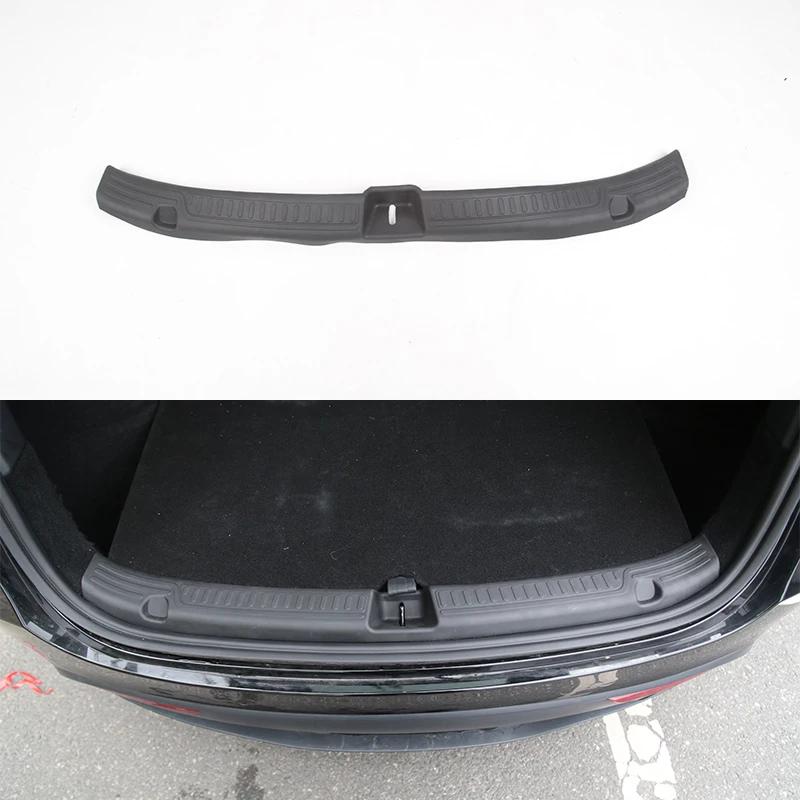 Protection Pare-chocs Arrière Pour Tesla Model Y Juniper 2025-2026 – Anti-Rayures, TPE Noir, Installation Facile
