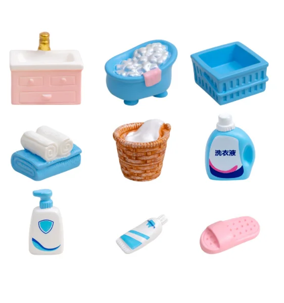 Set Bagno In Miniatura Chrysnbon CB48 Scala 1:12 &ndash; Stantuffo, Sapone, Spazzola