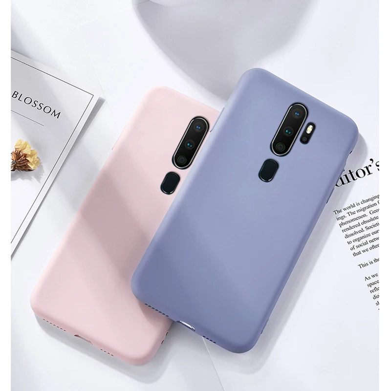 For Oppo A5 2020 Case Rubber Liquid Silicone Shell Shockproof