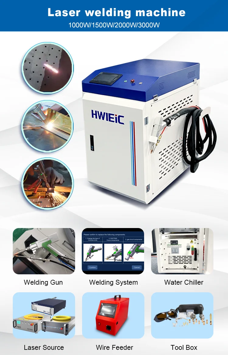 Hwleic 1500w Cnc Handheld Laser Welder 1000w 2000w Mini Metal Welding