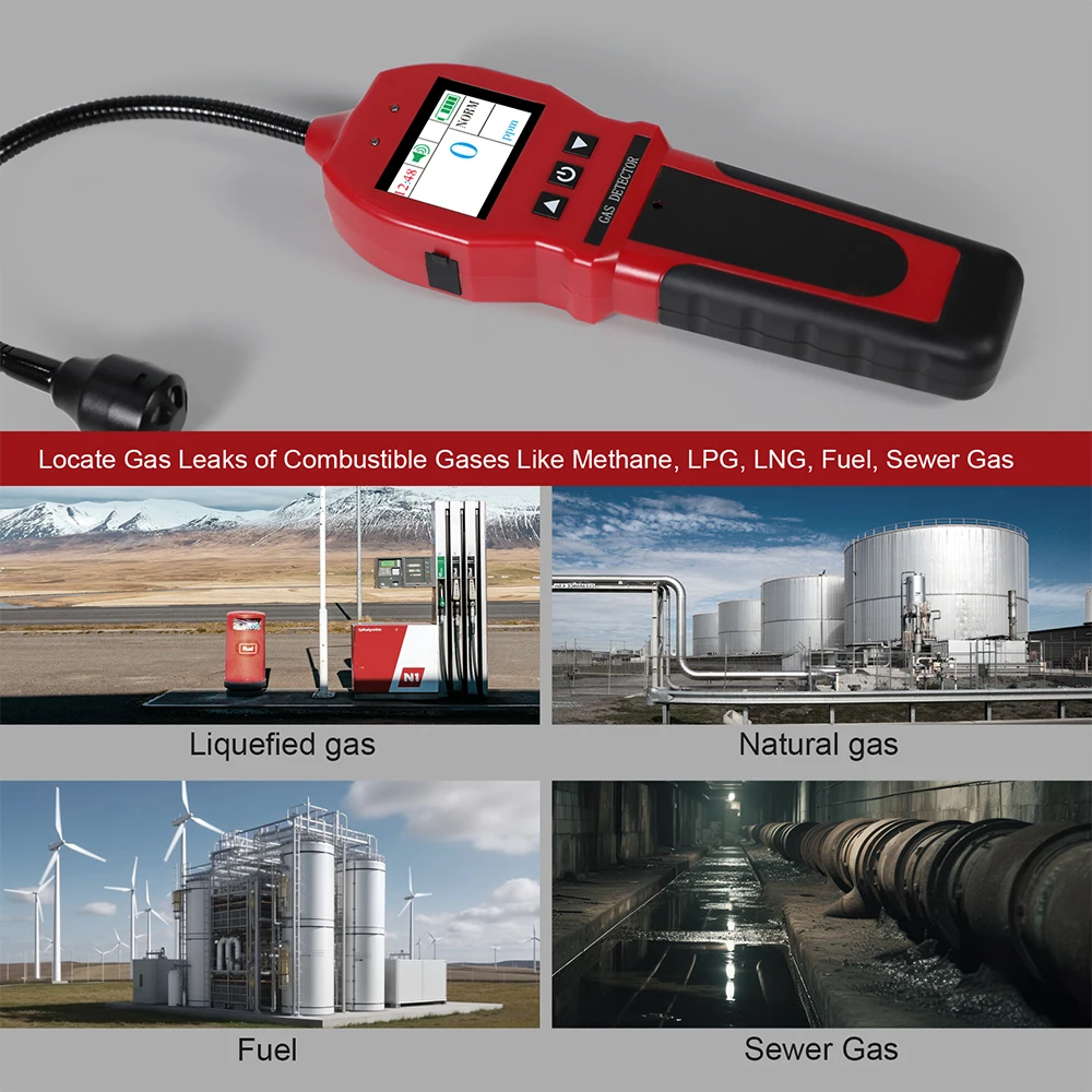 Bosean Combustible Industrial Gas Leak Detector Battery Operated lpg Gas Leak Detector