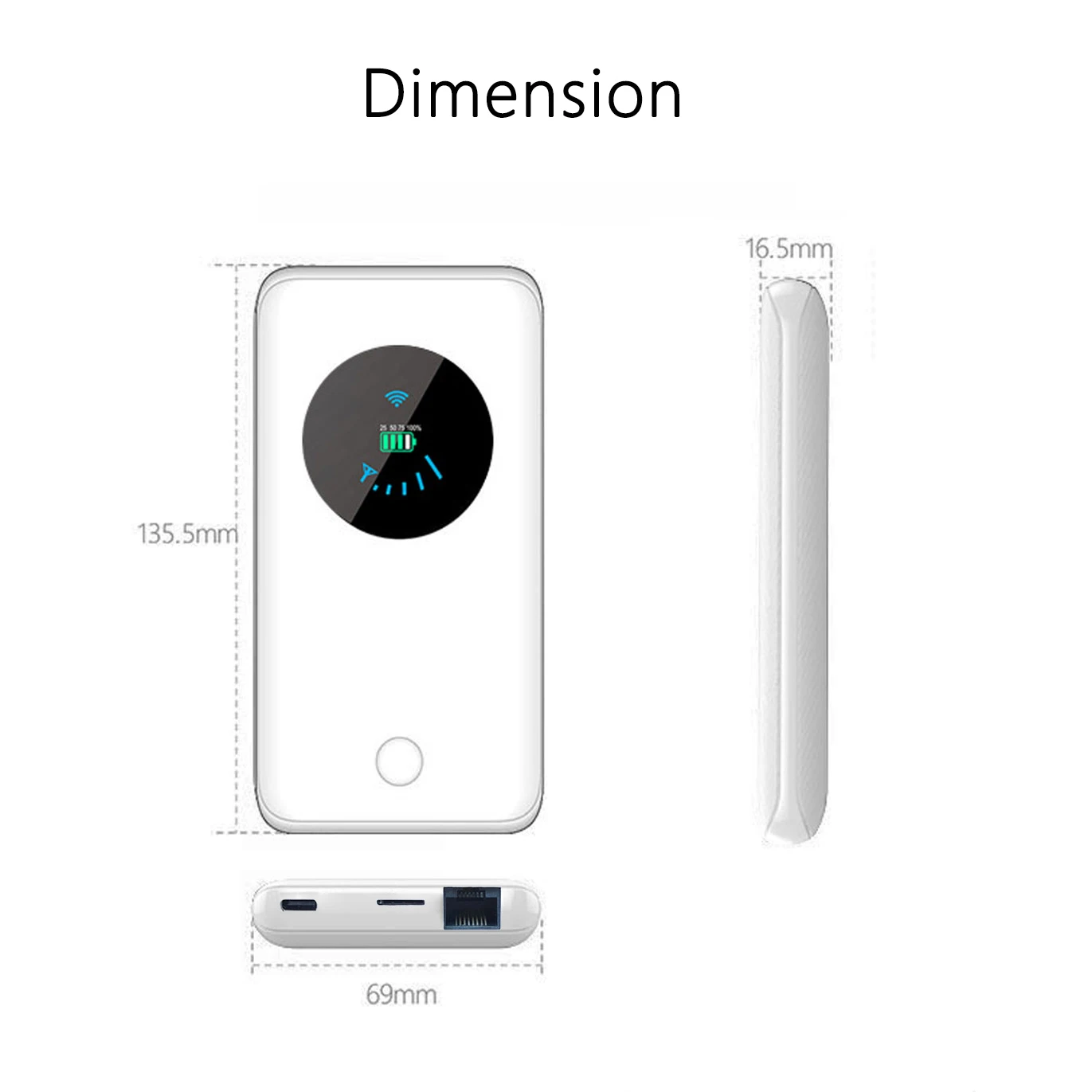 4G Wireless Router Battery Capacity 10000mAh Mobile Wifi 4G Router Port 4G Mobile Hotspot Pocket Router With SIM Card Slot